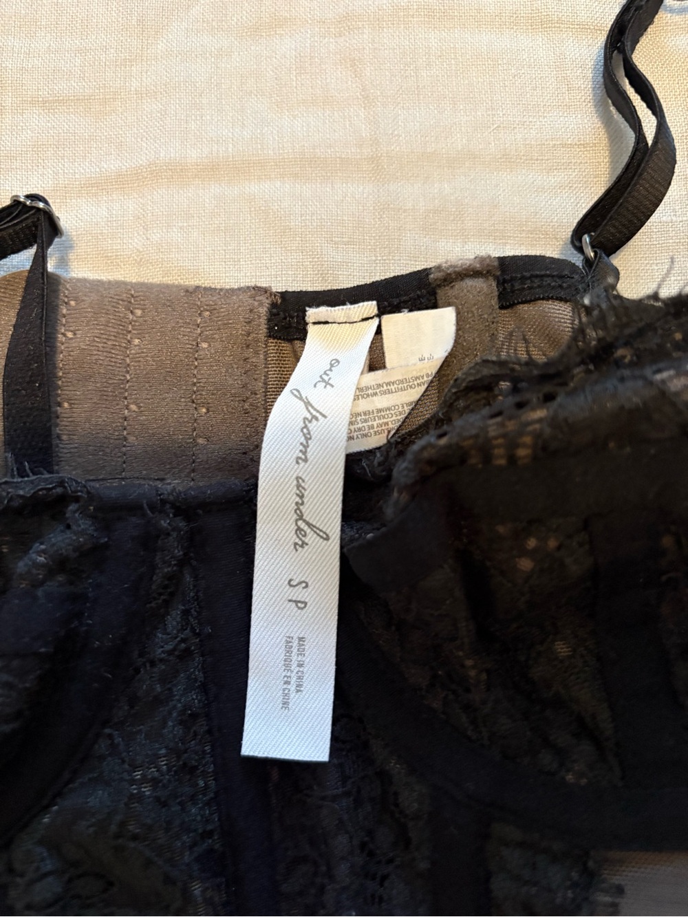 Urban Outfitters Out From Under Modern Lace Corset Top Black - Picture 3 of 3